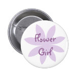 Purple Daisy Flower Girl Button