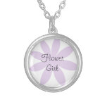 Purple Daisy Flower Girl Wedding Necklace