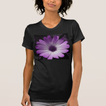 Purple Daisy Flower Ladies T Shirt