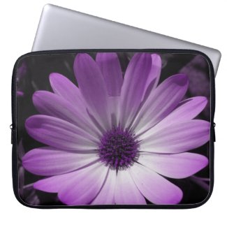 Purple Daisy Flower Laptop Bag Computer Sleeve