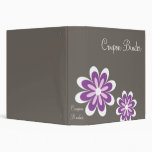 Purple Daisy Flowers Coupon Organizer 3 Ring Binder