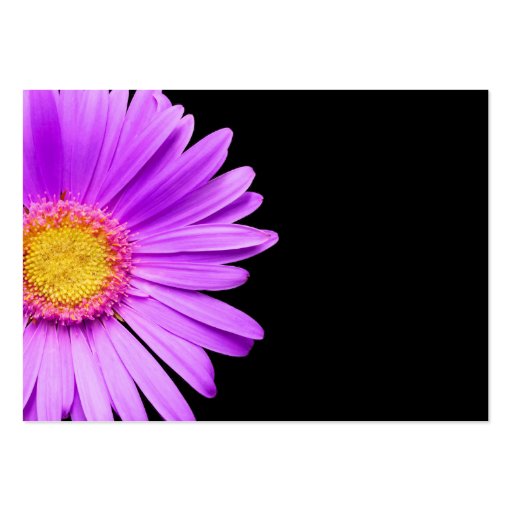 Purple Daisy on Black Customized DaisiesTemplate Business Card Template (front side)