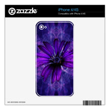 Purple Daisy Passion Skins For The iPhone 4S
