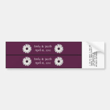 Purple Daisy Personalized Water Bottle Labels Bumper Stickers