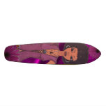 Purple Daisy Retro Girl Skateboard