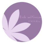 Purple Daisy Wedding Envelope Seal stickers