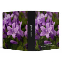 Purple Dalmatian Bellflowers Photo Book Binder