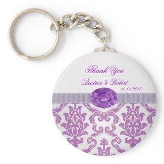 Purple Damask, amethyst picture Keychain keychain