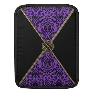 Purple Damask and Gold Celtic Knot