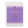 Purple Damask Baptism/Christening Invitation