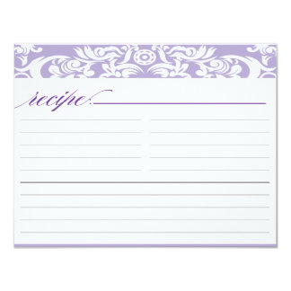 purple recipe cards