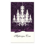 purple damask chandelier Chic Business Cards business cards