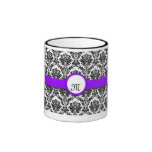 Purple Damask Coffee Mug