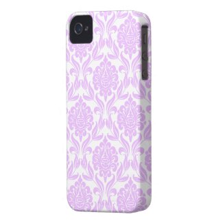 Purple Damask Pattern Iphone 4 Case-mate Case