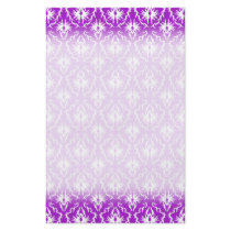 Purple Damask Pattern with White. Flyer Design