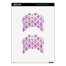 Purple Damask Pattern Xbox 360 Controller Skins