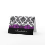 purple  damask wedding Invitations Card