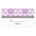 Purple Damask Wedding Placecards Business Card Template