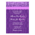 Purple Damask Wedding Template Ver 3 Custom Announcement at Zazzle