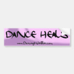 Purple DANCE HEALS bumper sticker