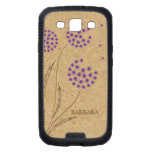 Purple dandelion cork vintage style custom skinit case