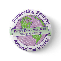 Purple Day for Epilepsy Pinback Button