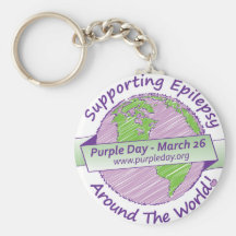 Purple Day for Epilepsy Key Chains