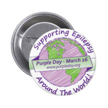 Purple Day for Epilepsy Pinback Button