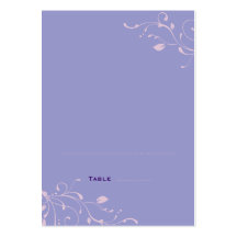 Purple Decal Folded Place Cards Business Card