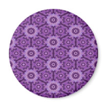 Purple Deco Pattern Magnet magnets