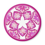 Purple Decorative Floral Tiles Magnet