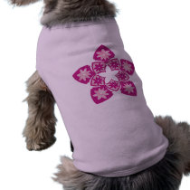 Purple Decorative Floral Tiles Pet Clothing