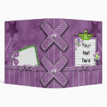 purple denim girly notes journal binders