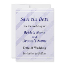 Purple Diagonal Stripes Save the Date invitations