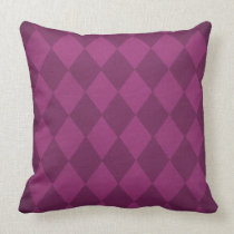 purple diamonds  American MoJo Throw Pillows