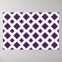 Purple Diamonds on White