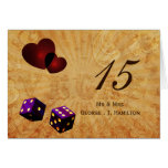 purple dice Vintage Vegas table numbers cards