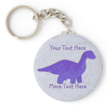 Purple Dino Keychain