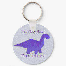 Purple Dino Keychain