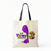 Purple Dinosaur 3rd Birthday Bags