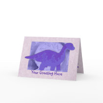 Purple Dinosaur Greeting Card
