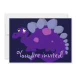 Purple Dinosaur Invitation