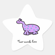 Purple dinosaur with blue spots sticker