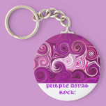 PURPLE DIVAS ROCK! keychains