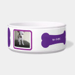 Purple Dog Bone Photo Personalized Pet Bowl pet bowls