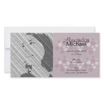 Purple Dots Baby Birth Announcement Photo Cards