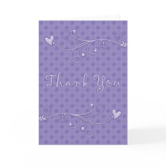 Purple Dots : : Designer Thank You Cards card