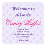 Purple Dotty Candy Buffet  Sticker