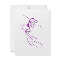 Purple Downhill Custom Invitation