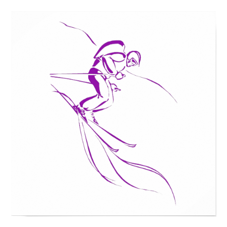 Purple Downhill Print